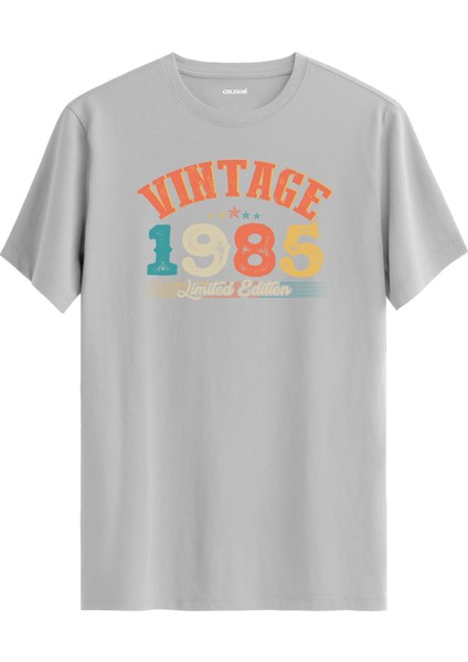 Echo Vintage Tişört 1985 Tarihli Doğum Günü Hediyesi Bisiklet Yaka Vintage Tshirt