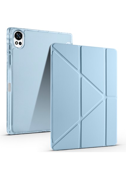 Huawei Matepad 12X Kılıf Tri Folding Üçe Katlanan Kalem Bölmeli Standlı Kılıf Uyandırma Özellikli