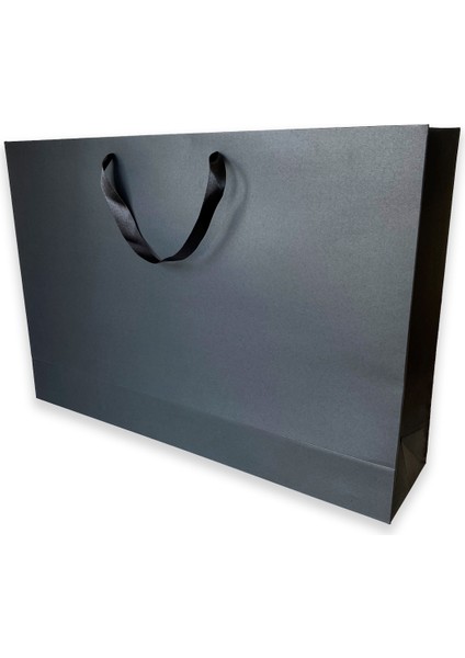 10 Adet Lüks Siyah Karton İpli Çanta (55X37X12) modelleri