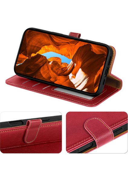 Xiaomi Redmi Note 14 Pro 5g Rfıd Engelleme Cüzdan Litchi Doku Deri Telefon Kılıfı (Yurt Dışından) modelleri