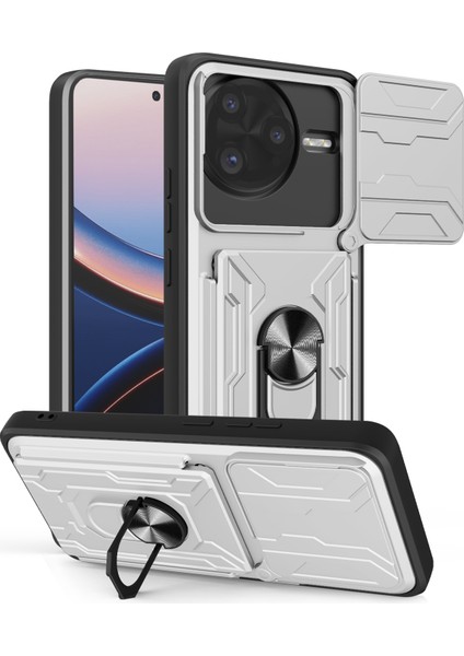 Xiaomi Poco F7 Ultra 5g Pc + Tpu Kickstand Telefon Arka Kılıfı ve Kamera Kaydırıcısı (Yurt Dışından)