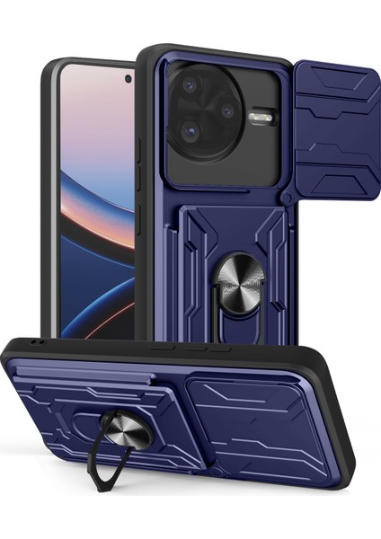 Xiaomi Poco F7 Ultra 5g Pc + Tpu Kickstand Telefon Arka Kılıfı ve Kamera Kaydırıcısı (Yurt Dışından)