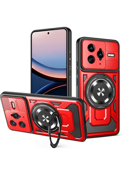 Xiaomi Poco F7 Ultra 5g Manyetik Kılıf Döner Ayaklı Tpu + Pc Telefon Kılıfı (Yurt Dışından)