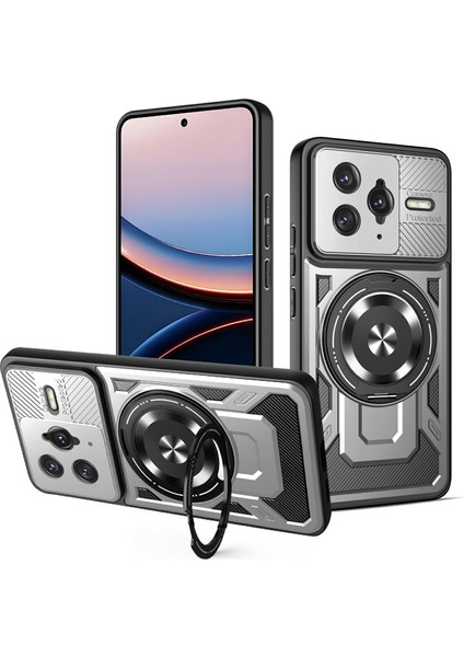 Xiaomi Poco F7 Ultra 5g Manyetik Kılıf Döner Ayaklı Tpu + Pc Telefon Kılıfı (Yurt Dışından)