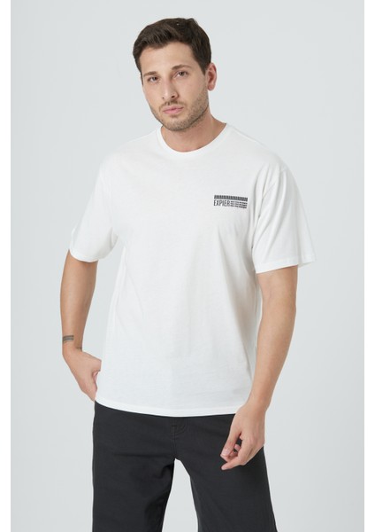 %100 Pamuk Erkek Relax Fit Rahat Kalıp Bisiklet Yaka Basic Düz Kısa Kollu Baskılı Tişört TNT-018 fiyatları