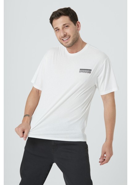 %100 Pamuk Erkek Relax Fit Rahat Kalıp Bisiklet Yaka Basic Düz Kısa Kollu Baskılı Tişört TNT-018 fırsatları