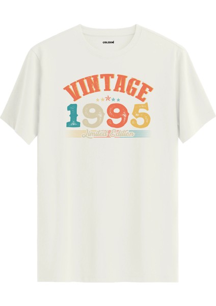 Echo Vintage Tişört 1995 Tarihli Doğum Günü Hediyesi Bisiklet Yaka Vintage Tshirt