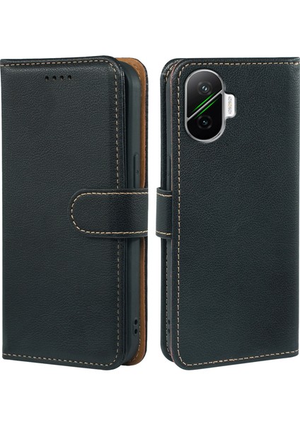 Xiaomi Poco F7 5g Rfıd Engelleme Cüzdan Litchi Doku Deri Telefon Kılıfı (Yurt Dışından)