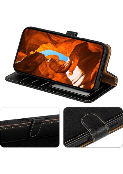 Xiaomi Poco F7 5g Rfıd Engelleme Cüzdan Litchi Doku Deri Telefon Kılıfı (Yurt Dışından) modelleri