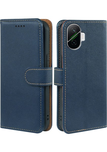 Xiaomi Poco F7 5g Rfıd Engelleme Cüzdan Litchi Doku Deri Telefon Kılıfı (Yurt Dışından)