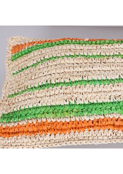 Mylamp Çift Yön Örgü 30X50 Cm. Doğal Renkli Rafya Kırlent indirimleri