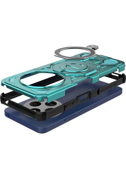 Xiaomi Redmi 14C 4g / 14R 5g / Poco C75 4g Döner Metal Ayaklı Pc + Tpu Telefon Arka Kılıfı (Yurt Dışından) modelleri