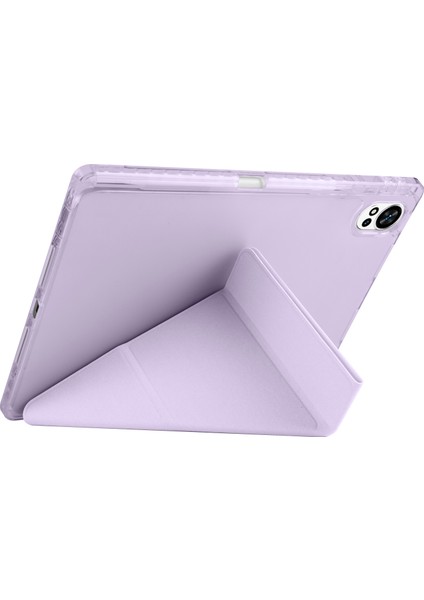 Huawei Matepad 12X Kılıf Tri Folding Üçe Katlanan Kalem Bölmeli Standlı Kılıf Uyandırma Özellikli indirimleri