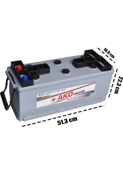 Akü 135 Amper D4 / A A - Düz 2025 ÜRETİM YILI