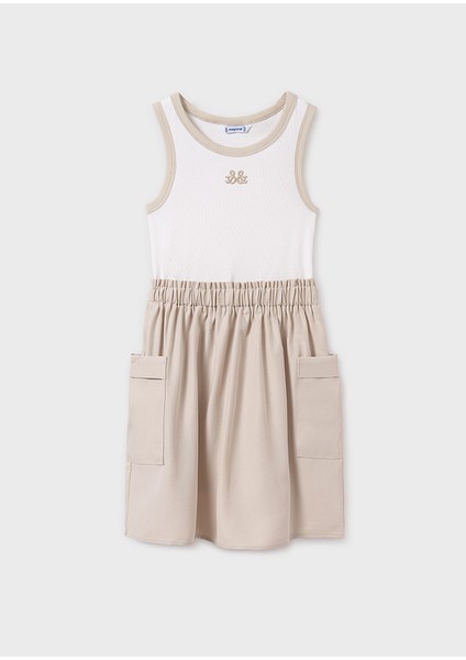 10-16 Yaş Kız Çocuk Bej Elbise - Bej modelleri