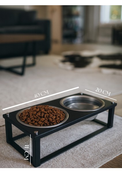 Kedi ve Köpekler Için Sağlıklı Yeme Standı, Paslanmaz Çelik Şık Tasarım ve Kaymaz Ayaklar fırsatları