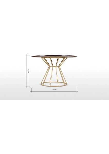 Vox Gold Metal Ahşap Yuvarlak Yemek Masası fırsatları