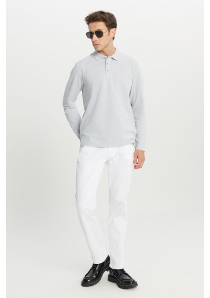 %100 Pamuk Standart Fit Normal Kesim Polo Yaka Sweatshirt fiyatları