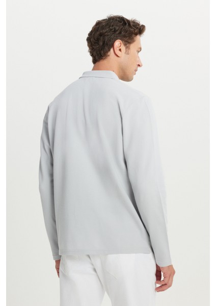 %100 Pamuk Standart Fit Normal Kesim Polo Yaka Sweatshirt indirimleri