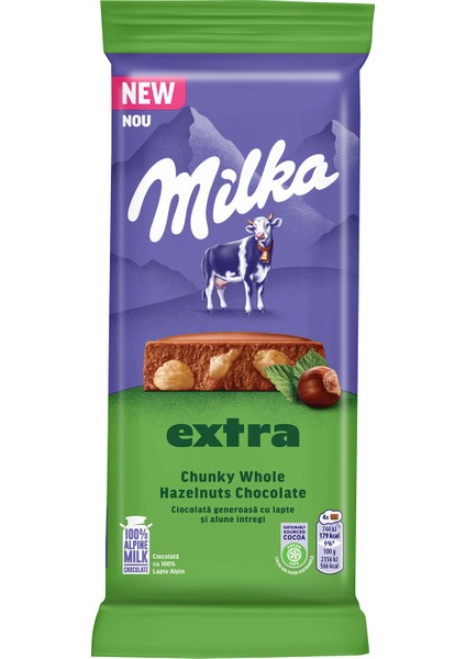Extra Chunky Whole Hazelnuts Chocolate 190G