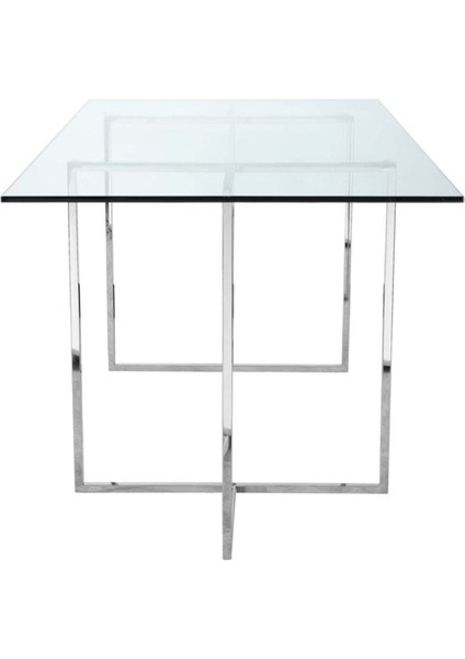 Pangea Paslanmaz Metal Cam Yemek Masası modelleri