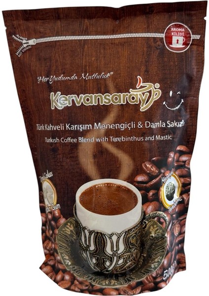 Türk Kahveli Karışım Menengiçli & Damla Sakızı Aromalı 500 gr