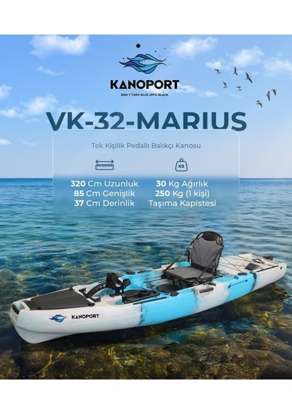 Vk-32 Marius Tek Kişilik Balıkçı Kanosu