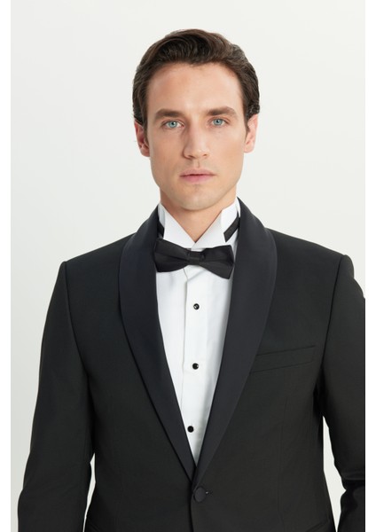 Slim Fit Dar Kesim Çıkma Şal Yaka Kapak Cepli Esnek Damatlık Smokin Takımı modelleri