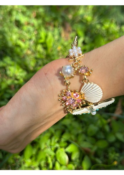 Renkli Taşlı Deniz Yıldızı Kadın Bileklik modelleri