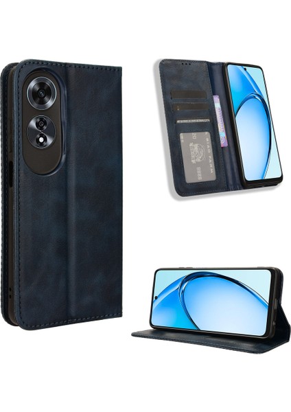 Oppo A60 4g Için Manyetik Kapatmalı Vintage Desen Pu Deri Cüzdan Kılıfı ve Kart Yuvaları (Yurt Dışından) fırsatları