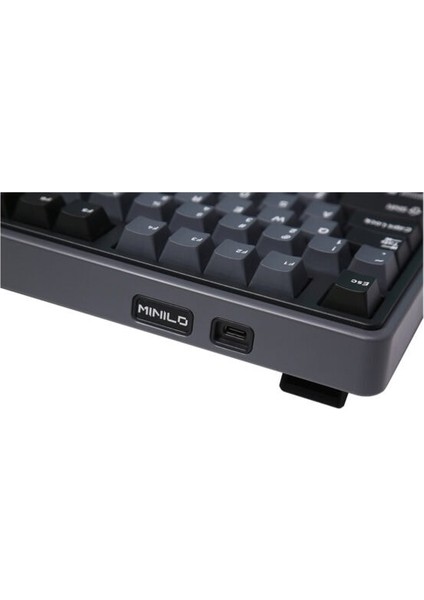 Minilo75 HE Siyah %75 Gateron Magnetic Jade Pro Manyetik Switch 8K Hz Hall Effect RGB Hotswap Mekanik Gaming Klavye indirimleri