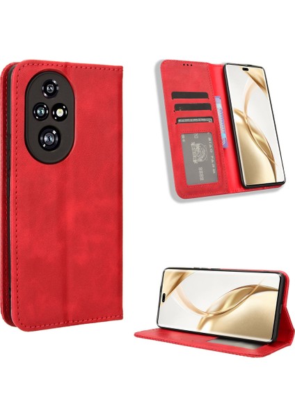 Honor 200 Pro 5g Için Manyetik Kapatmalı Vintage Desen Pu Deri Cüzdan Kılıfı ve Kart Yuvaları (Yurt Dışından) fırsatları