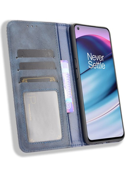 Oneplus Nord Ce 5g Için Manyetik Kapatmalı Vintage Desen Pu Deri Cüzdan Kılıfı ve Kart Yuvaları (Yurt Dışından) indirimleri
