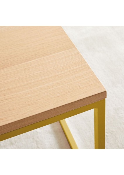 Stream Orta Sehpa Sarı Ayak Meşe Tabla fırsatları