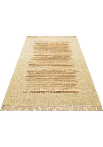 Bronx Brn 02 Natural Beige Hasır Görünümlü Kaymaz Tabanlı Dekoratif Kilim fırsatları