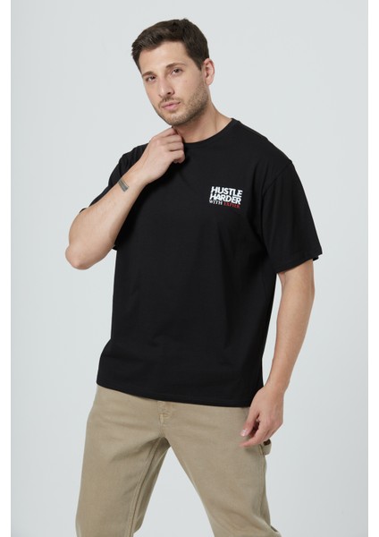 %100 Pamuk Erkek Relax Fit Rahat Kalıp Bisiklet Yaka Basic Düz Kısa Kollu Baskılı Tişört TNT-019 modelleri