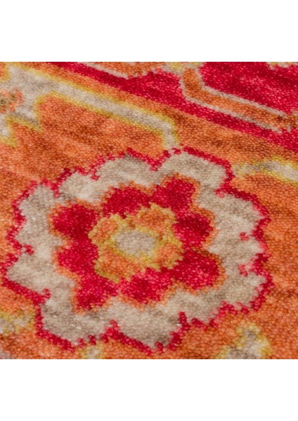 Nepal Zr 17 Yün Viskon Tensel Red Autumn Otantik Modern Uşak Desenli Halı fırsatları