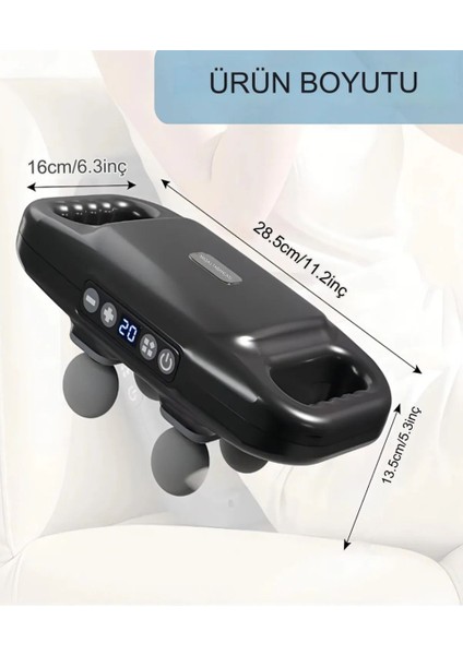 Sırt Boyun Bacak Masaj Aleti Derin Doku Ayarlanabilir Titreşimli Çok Başlıklı Masaj Aleti fırsatları