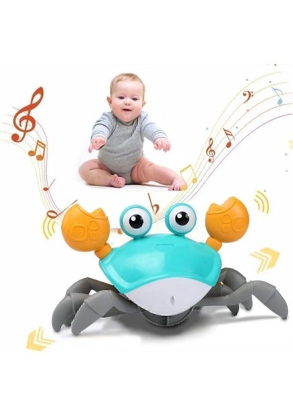 Şarjlı Müzikli Hareketli Oyuncak Yengeç Yürüme Yardımcısı Otomatik Sensörlü