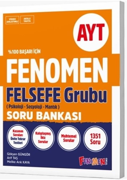 Fenomen 2026 Ayt Felsefe Soru Bankası
