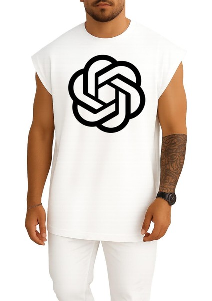 Oversize Openai Chatgpt Göğüs Tasarımlı Atlet