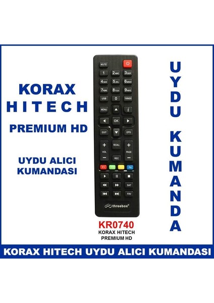 Hitech Premium Hd Uydu Cihaz Kumandası Kr0740 - Uydu Alıcı Kumandası