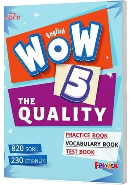 Fenomen 2026 5. Sınıf Wow English The Quality Practice Book Vocabulary Book Test Book