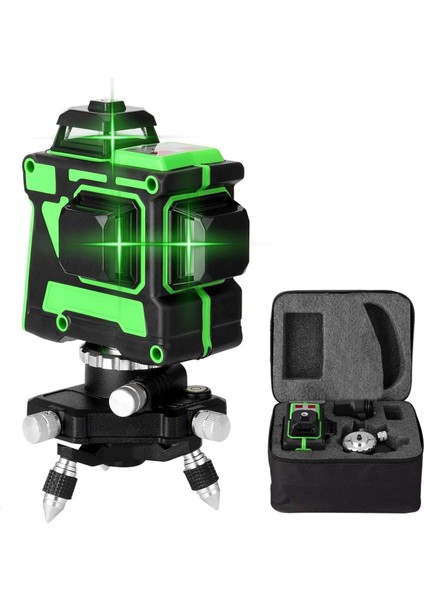 Çok Işlevli 3D 12 Çizgi Lazer Seviye Aracı Kendinden Tesviye Fonksiyonlu Dikey Yatay Çizgiler