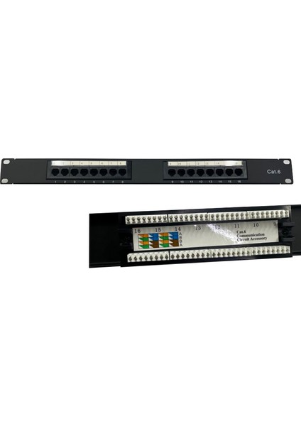 16 Port Cat6 Patch Panel 16 Port Ethernet Panel indirimleri