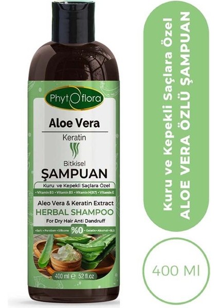 Aloe Vera ve Keratinli Bitkisel Şampuan