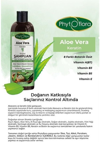 Aloe Vera ve Keratinli Bitkisel Şampuan fırsatları
