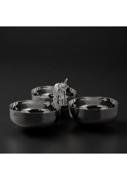 Jumbbo Ganesha Üçlü Gümüş Çerezlik modelleri