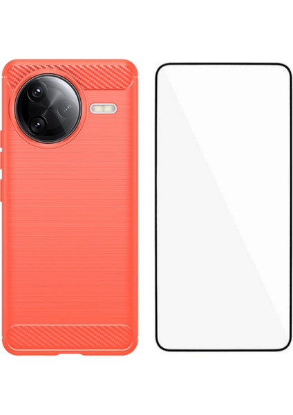 Xiaomi Poco F7 Ultra 5g Fırçalanmış Dokulu Tpu Telefon Kılıfı ve Temperli Cam (Yurt Dışından)