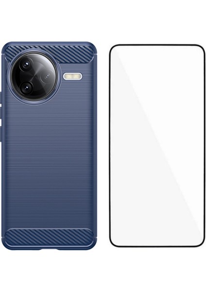 Xiaomi Poco F7 Ultra 5g Fırçalanmış Dokulu Tpu Telefon Kılıfı ve Temperli Cam (Yurt Dışından)